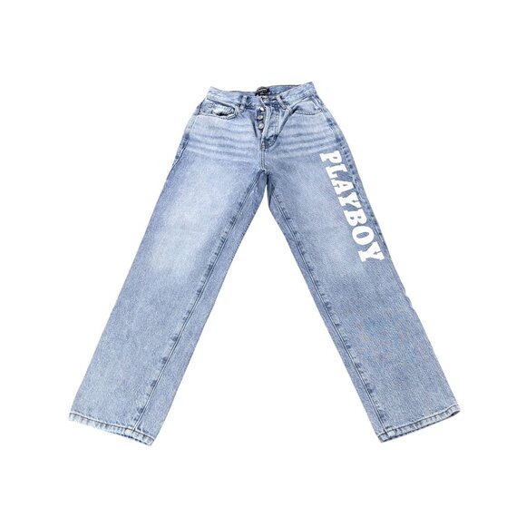 Playboy By PacSun Light Wash Womens Jeans Size 23 100% Cotton Denim Machine Wash - Picture 1 of 12